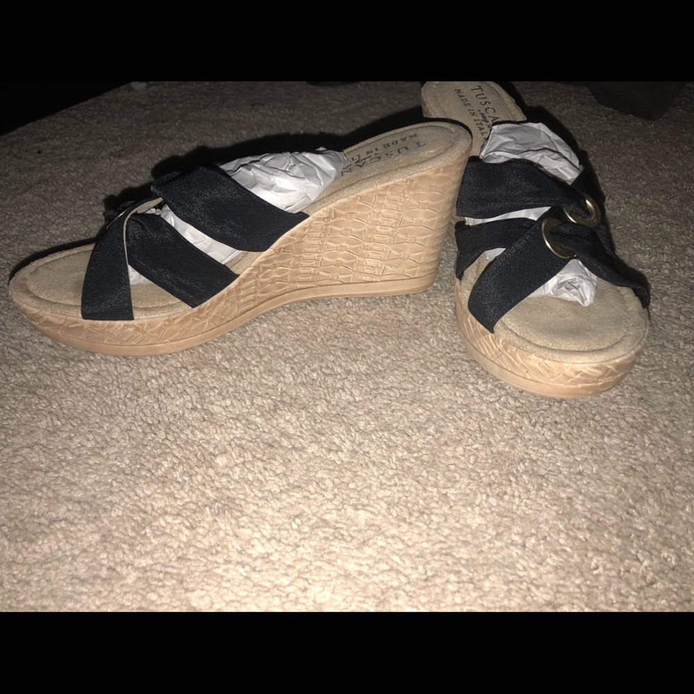 Strappy wedges